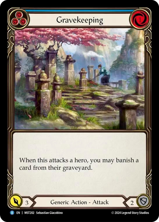 Image for Gravekeeping (Blue) (Part the Mistveil) (MST202) - Flesh and Blood TCG