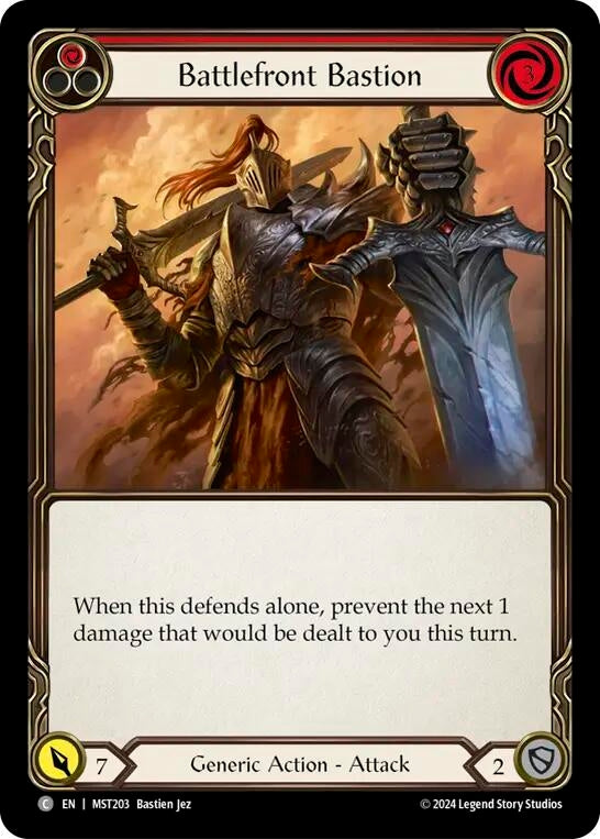 Image for Battlefront Bastion (Red) (Part the Mistveil) (MST203) - Flesh and Blood TCG