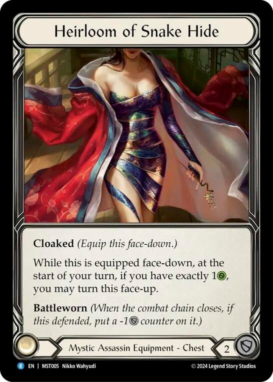 Image for Heirloom of Snake Hide (Part the Mistveil) (MST005) - Flesh and Blood TCG