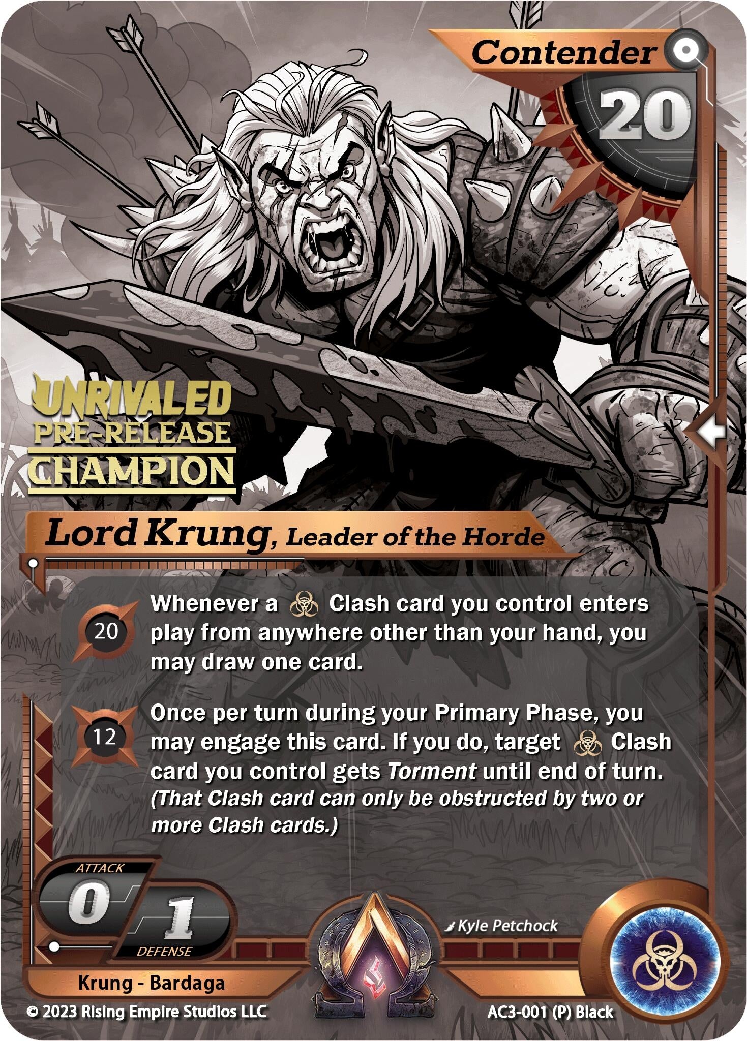 Image for Lord Krung, Leader of the Horde (Pre-Release Champion) (Unrivaled) (AC3-001) - Alpha Clash