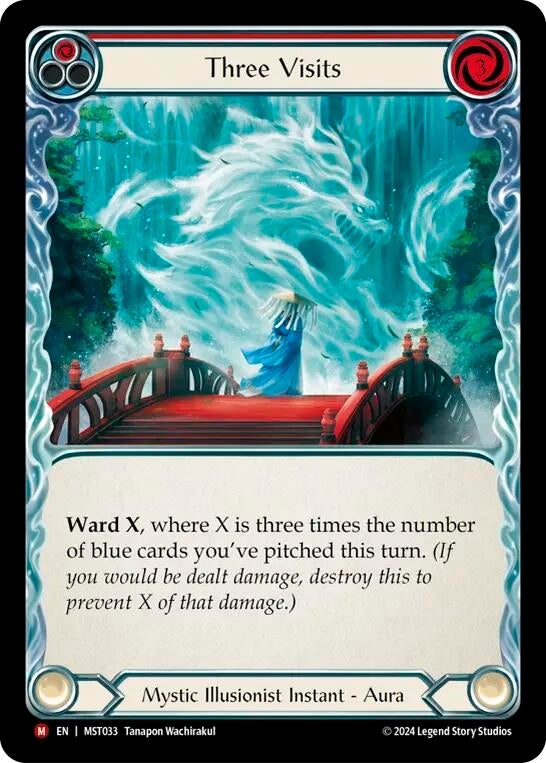 Image for Three Visits (Part the Mistveil) (MST033) - Flesh and Blood TCG