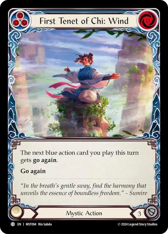 Image for First Tenet of Chi: Wind (Part the Mistveil) (MST094) - Flesh and Blood TCG