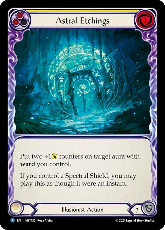Image for Astral Etchings (Yellow) (Part the Mistveil) (MST135) - Flesh and Blood TCG