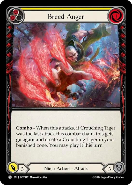Image for Breed Anger (Yellow) (Part the Mistveil) (MST177) - Flesh and Blood TCG