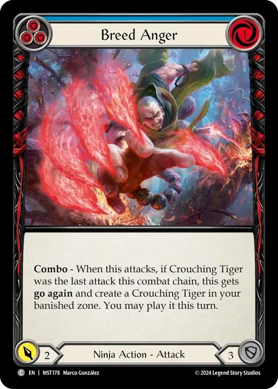 Image for Breed Anger (Blue) (Part the Mistveil) (MST178) - Flesh and Blood TCG