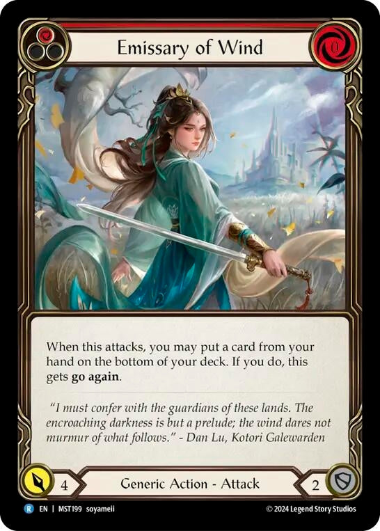 Image for Emissary of Wind (Part the Mistveil) (MST199) - Flesh and Blood TCG