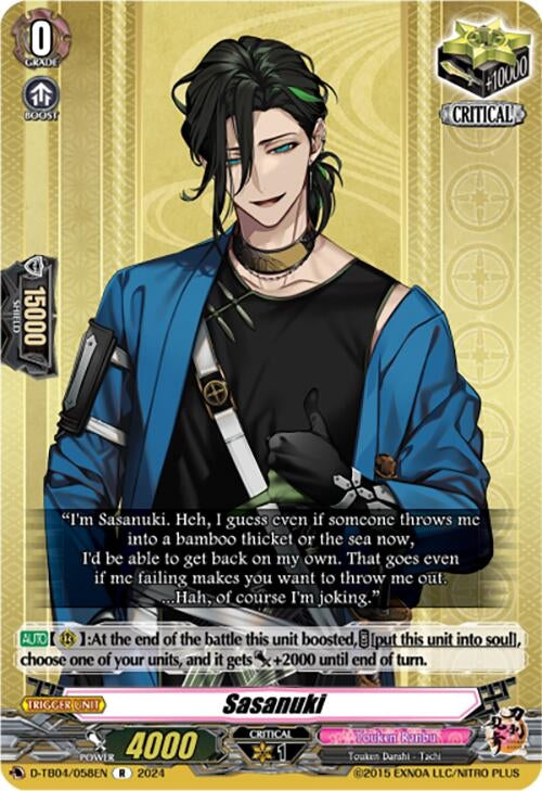 Image for Sasanuki (D-TB04: Touken Ranbu ONLINE 2023) (D-TB04/058EN) - Cardfight Vanguard