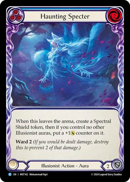 Image for Haunting Specter (Blue) (Part the Mistveil) (MST142) - Flesh and Blood TCG