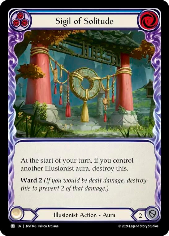 Image for Sigil of Solitude (Blue) (Part the Mistveil) (MST145) - Flesh and Blood TCG