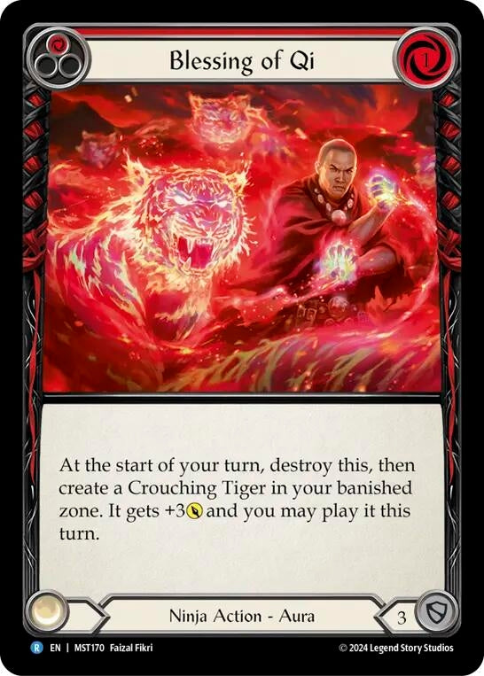 Image for Blessing of Qi (Red) (Part the Mistveil) (MST170) - Flesh and Blood TCG