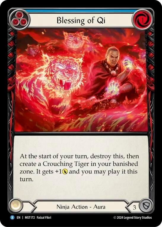 Image for Blessing of Qi (Blue) (Part the Mistveil) (MST172) - Flesh and Blood TCG