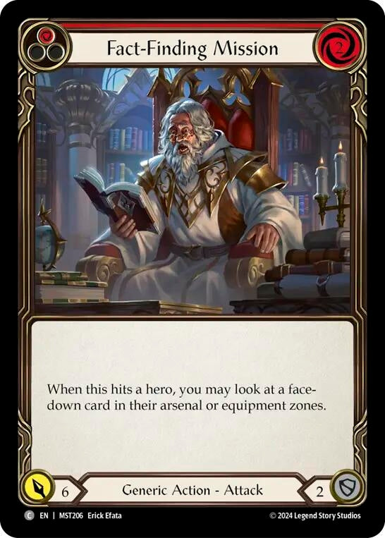 Image for Fact-Finding Mission (Red) (Part the Mistveil) (MST206) - Flesh and Blood TCG