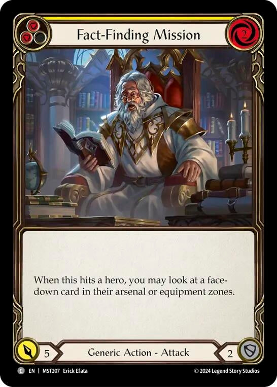 Image for Fact-Finding Mission (Yellow) (Part the Mistveil) (MST207) - Flesh and Blood TCG