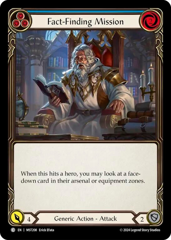 Image for Fact-Finding Mission (Blue) (Part the Mistveil) (MST208) - Flesh and Blood TCG