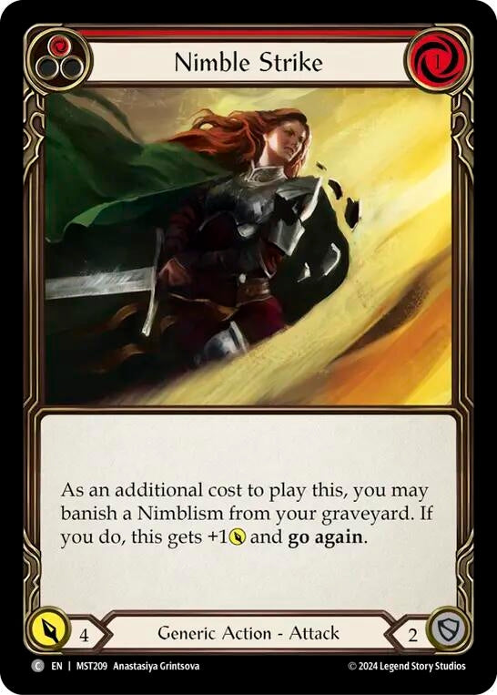 Image for Nimble Strike (Red) (Part the Mistveil) (MST209) - Flesh and Blood TCG