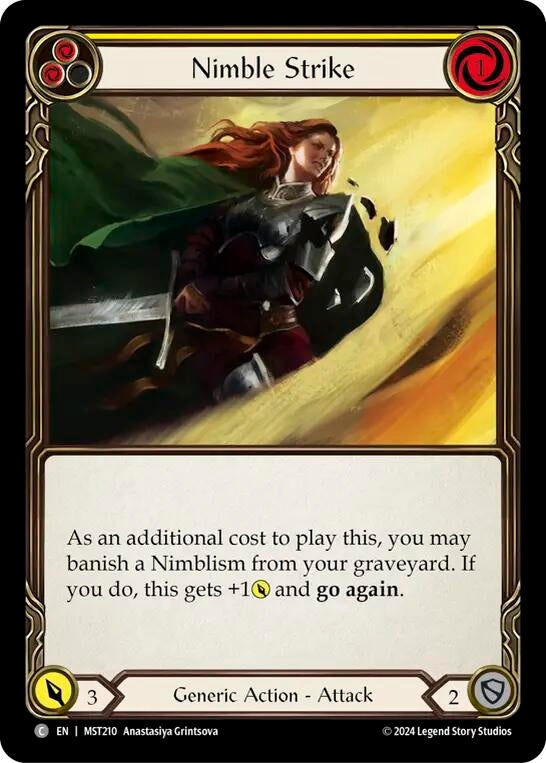 Image for Nimble Strike (Yellow) (Part the Mistveil) (MST210) - Flesh and Blood TCG