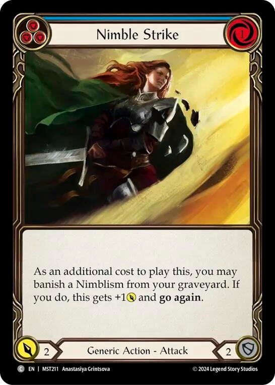 Image for Nimble Strike (Blue) (Part the Mistveil) (MST211) - Flesh and Blood TCG