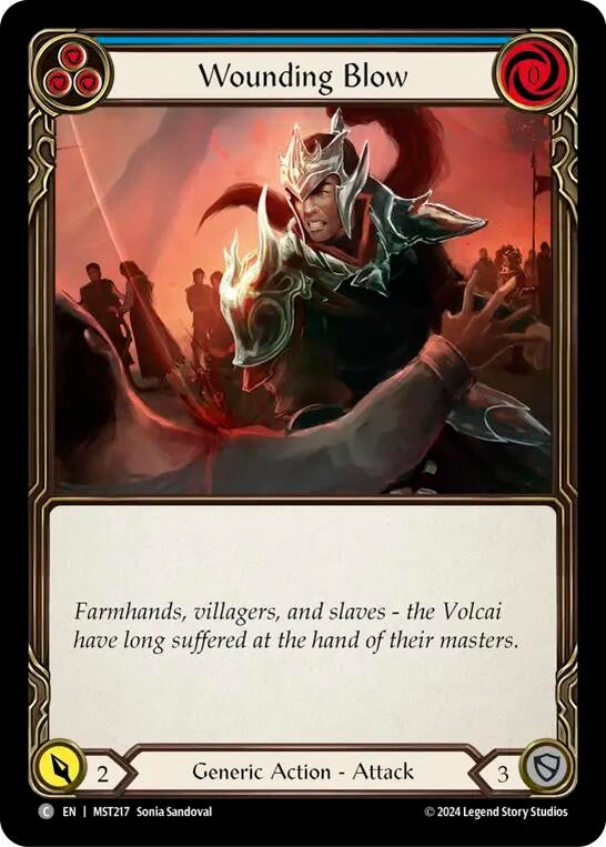 Image for Wounding Blow (Blue) (Part the Mistveil) (MST217) - Flesh and Blood TCG