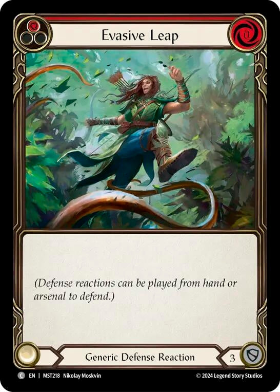 Image for Evasive Leap (Red) (Part the Mistveil) (MST218) - Flesh and Blood TCG