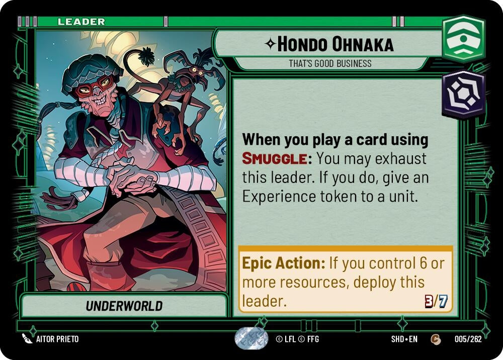 Image for Hondo Ohnaka - That's Good Business (Shadows of the Galaxy) (005/262) - Star Wars: Unlimited