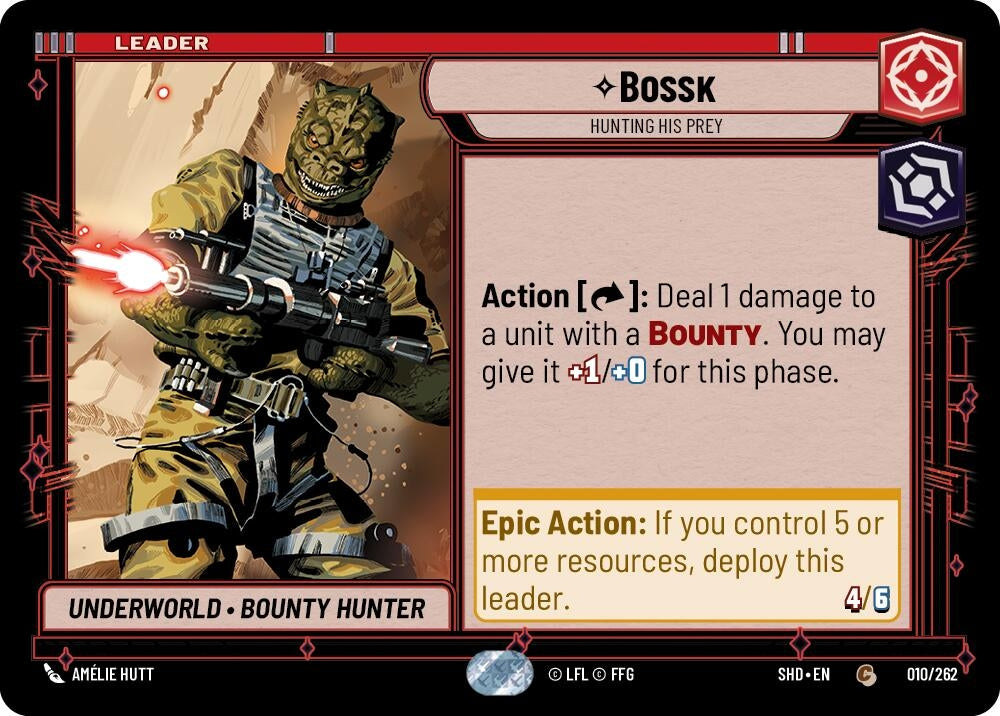 Image for Bossk - Hunting His Prey (Shadows of the Galaxy) (010/262) - Star Wars: Unlimited