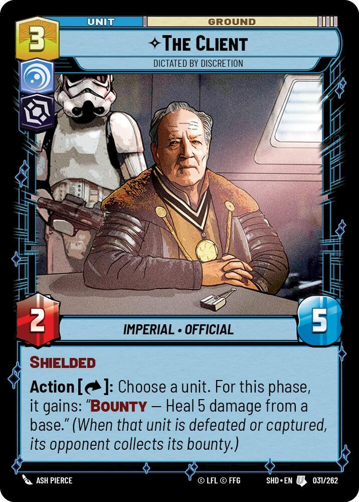 Image for The Client - Dictated by Discretion (Shadows of the Galaxy) (031/262) - Star Wars: Unlimited