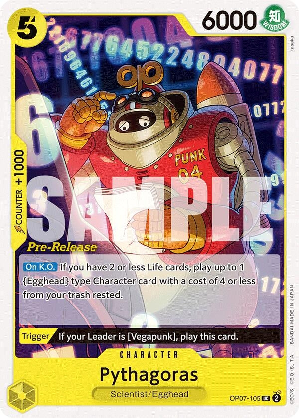 Image for Pythagoras (500 Years in the Future Pre-Release Cards) (OP07-105) - One Piece Card Game