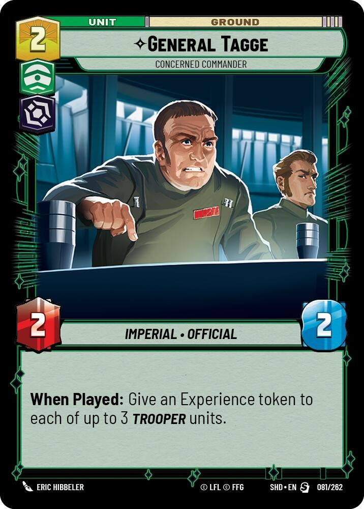 Image for General Tagge - Concerned Commander (Shadows of the Galaxy) (081/262) - Star Wars: Unlimited