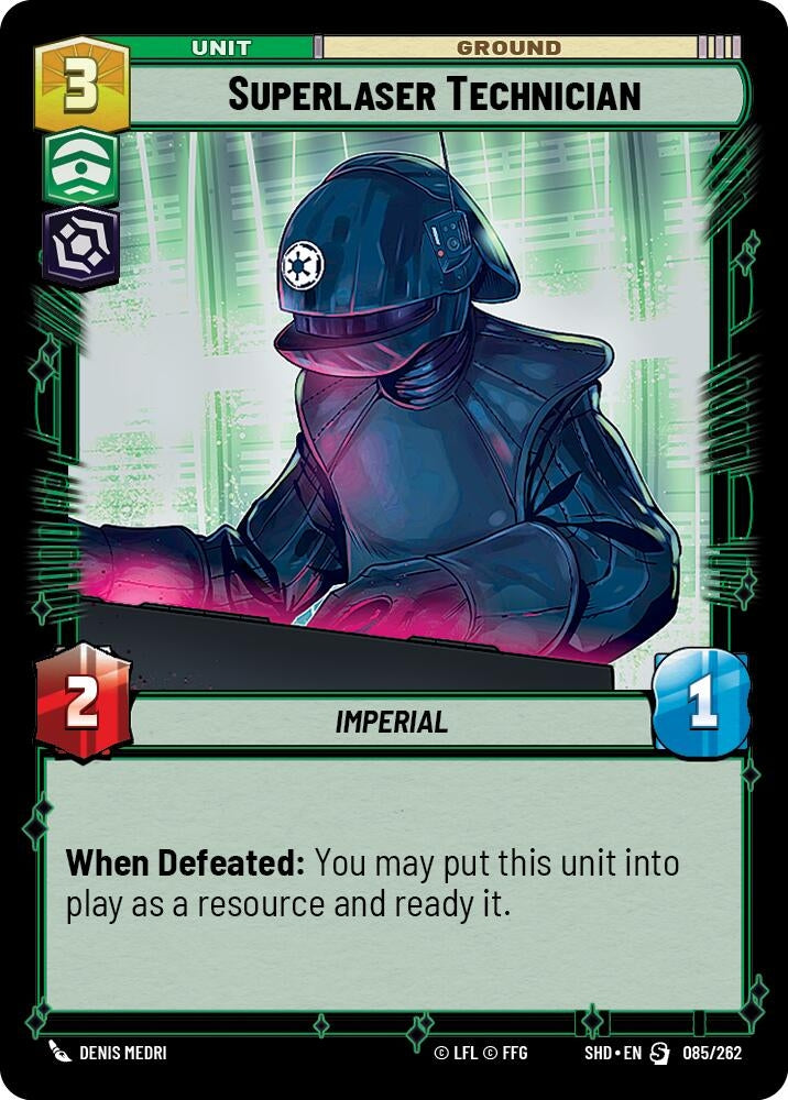 Image for Superlaser Technician (Shadows of the Galaxy) (085/262) - Star Wars: Unlimited