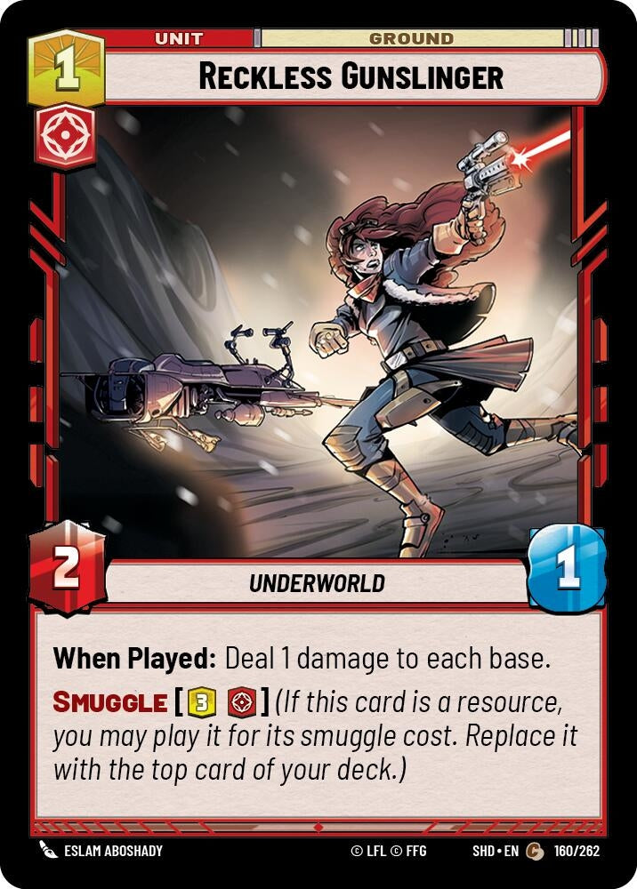 Image for Reckless Gunslinger (Shadows of the Galaxy) (160/262) - Star Wars: Unlimited