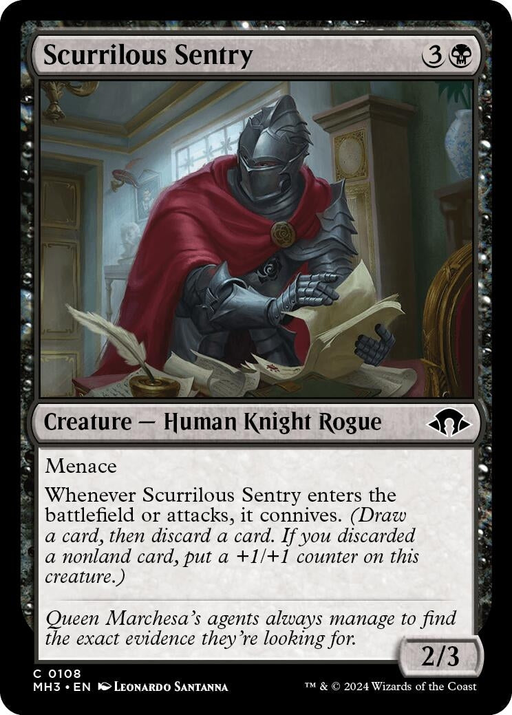 Image for Scurrilous Sentry (Modern Horizons 3) (108) - Magic: The Gathering