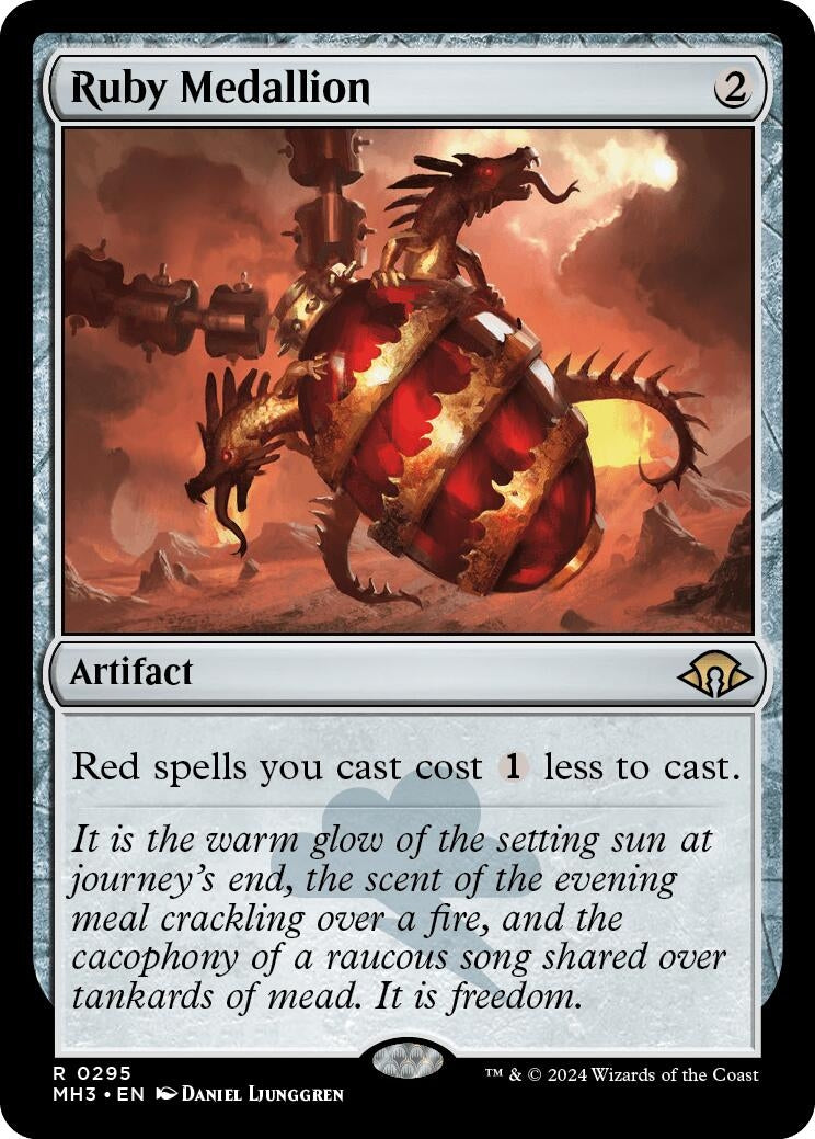 Image for Ruby Medallion (Modern Horizons 3) (295) - Magic: The Gathering
