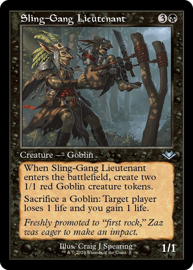 Image for Sling-Gang Lieutenant (Retro Frame) (Modern Horizons) (8) - Magic: The Gathering