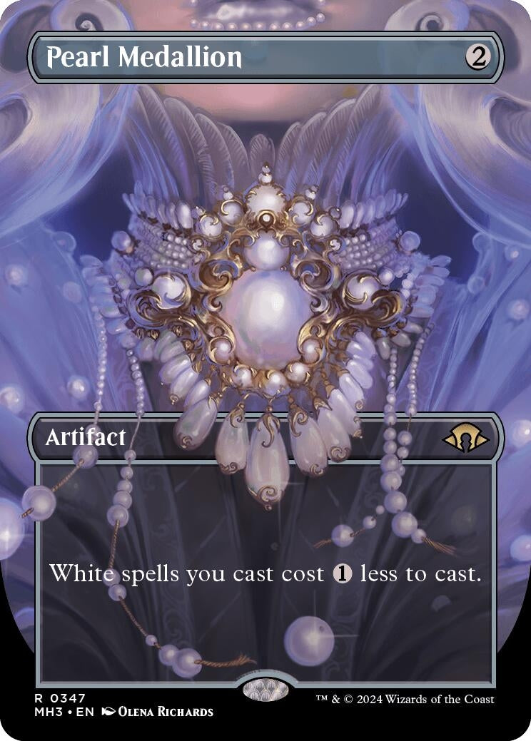 Image for Pearl Medallion (Borderless) (Modern Horizons 3) (347) - Magic: The Gathering