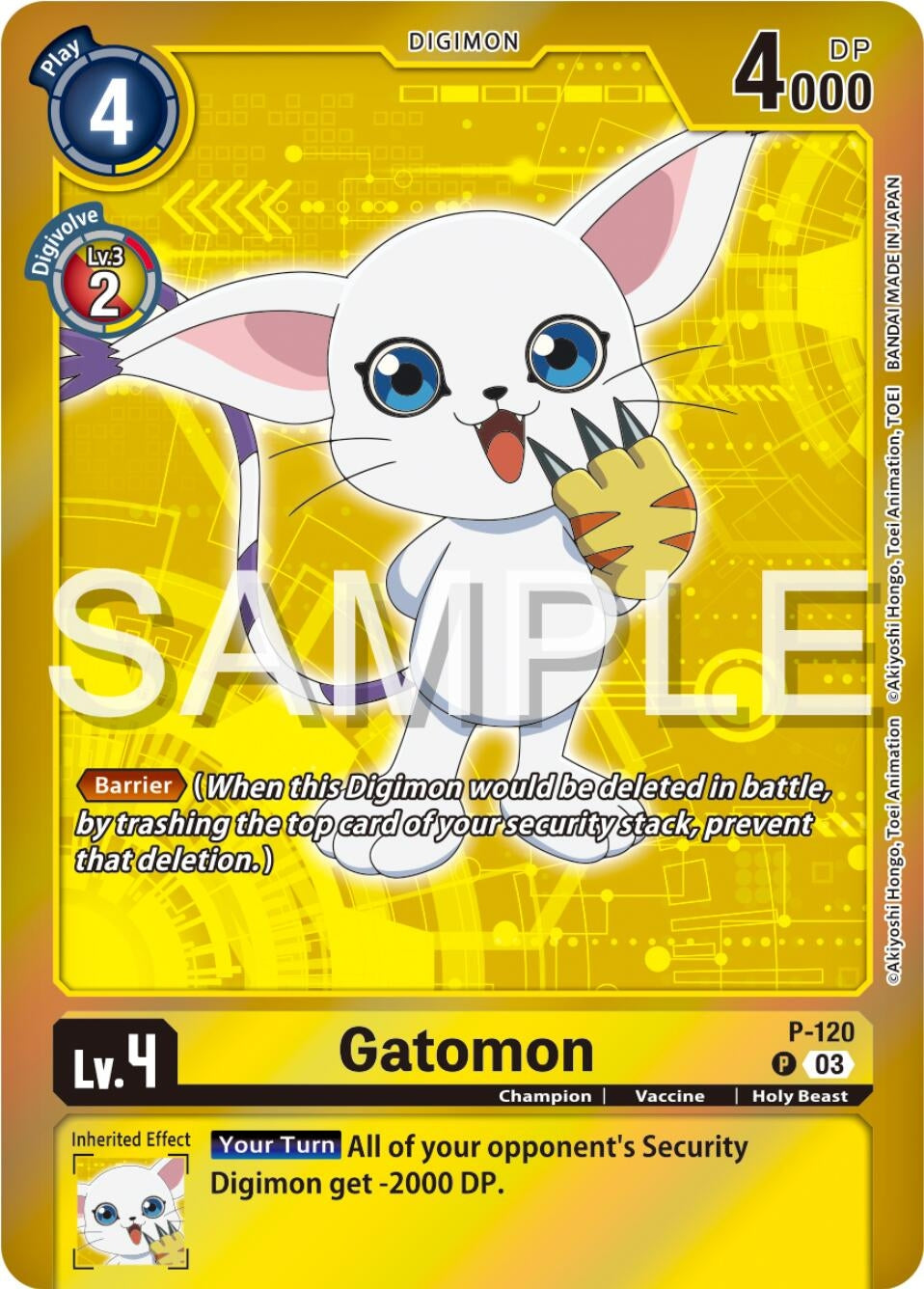 Image for Gatomon - P-120 (Digimon Adventure Box 2024) (D-PR) (P-120 P) - Digimon Card Game