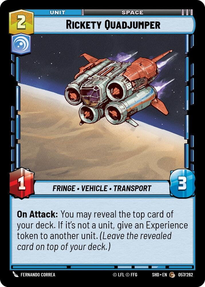 Image for Rickety Quadjumper (Shadows of the Galaxy) (057/262) - Star Wars: Unlimited