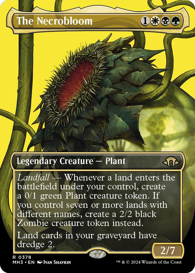 Image for The Necrobloom (Borderless) (Modern Horizons 3) (378) - Magic: The Gathering