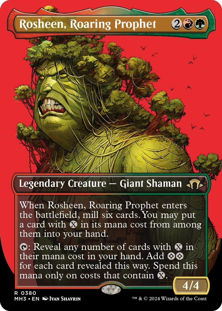 Image for Rosheen, Roaring Prophet (Borderless) (Modern Horizons 3) (380) - Magic: The Gathering