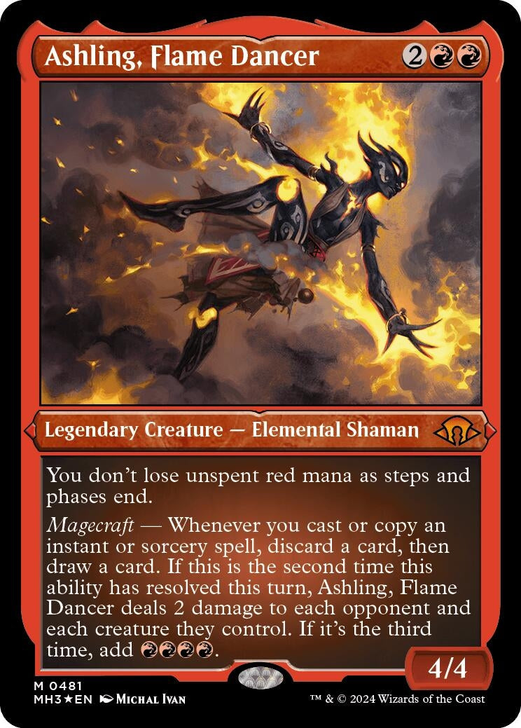 Image for Ashling, Flame Dancer (Foil Etched) (Modern Horizons 3) (481) - Magic: The Gathering