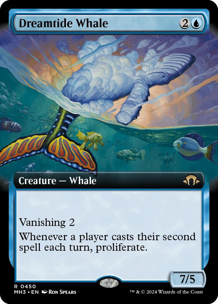 Image for Dreamtide Whale (Extended Art) (Modern Horizons 3) (450) - Magic: The Gathering