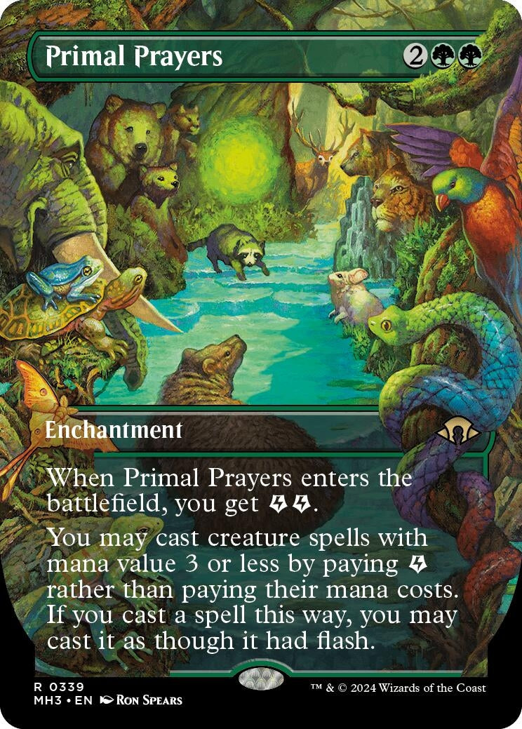 Image for Primal Prayers (Borderless) (Modern Horizons 3) (339) - Magic: The Gathering