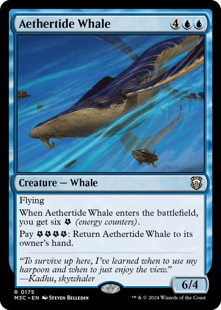 Image for Aethertide Whale (Commander: Modern Horizons 3) (175) - Magic: The Gathering