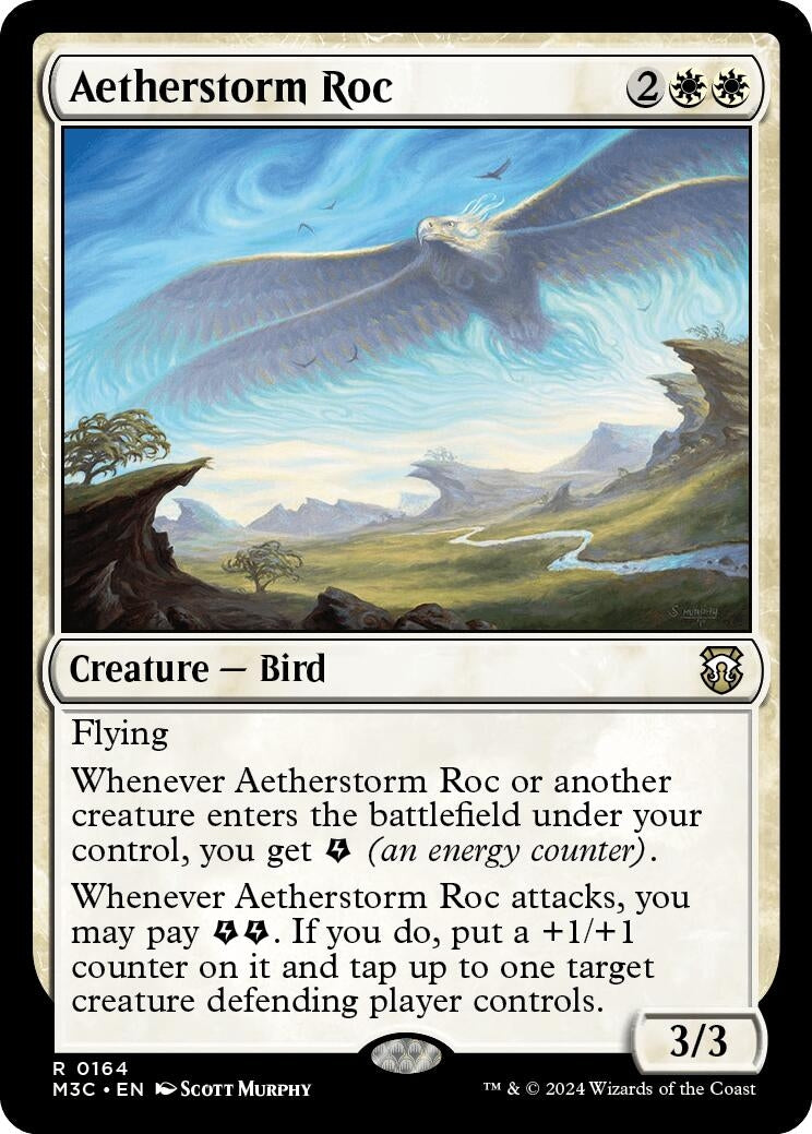 Image for Aetherstorm Roc (Ripple Foil) (Commander: Modern Horizons 3) (164) - Magic: The Gathering