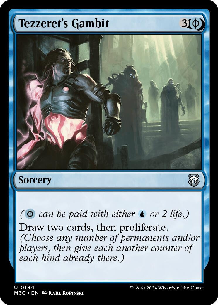 Image for Tezzeret's Gambit (Ripple Foil) (Commander: Modern Horizons 3) (194) - Magic: The Gathering