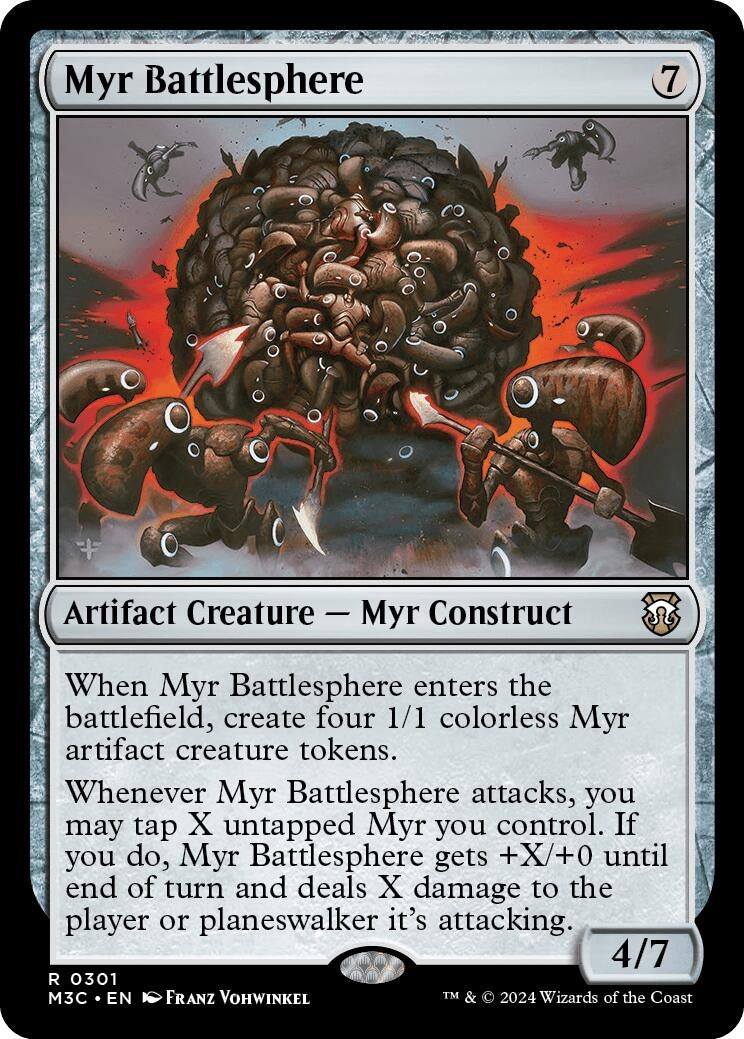Image for Myr Battlesphere (Ripple Foil) (Commander: Modern Horizons 3) (301) - Magic: The Gathering