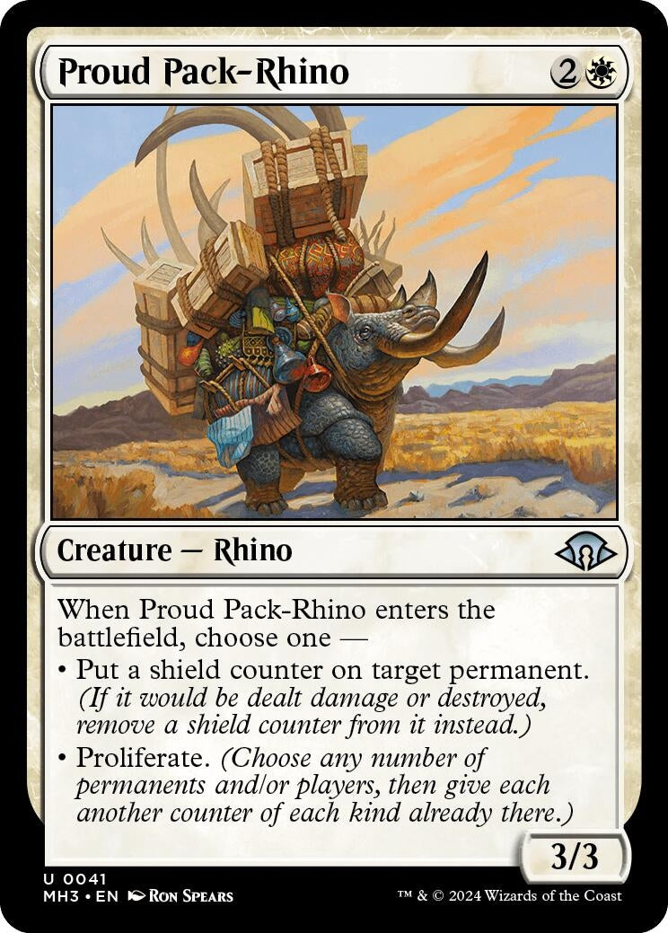 Image for Proud Pack-Rhino (Modern Horizons 3) (41) - Magic: The Gathering