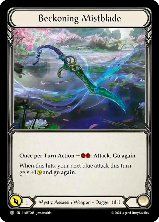 Image for Beckoning Mistblade // Spectral Shield (Part the Mistveil) (MST003//MST158) - Flesh and Blood TCG