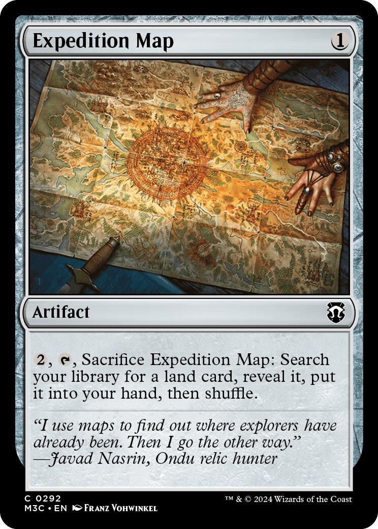 Image for Expedition Map (Ripple Foil) (Commander: Modern Horizons 3) (292) - Magic: The Gathering