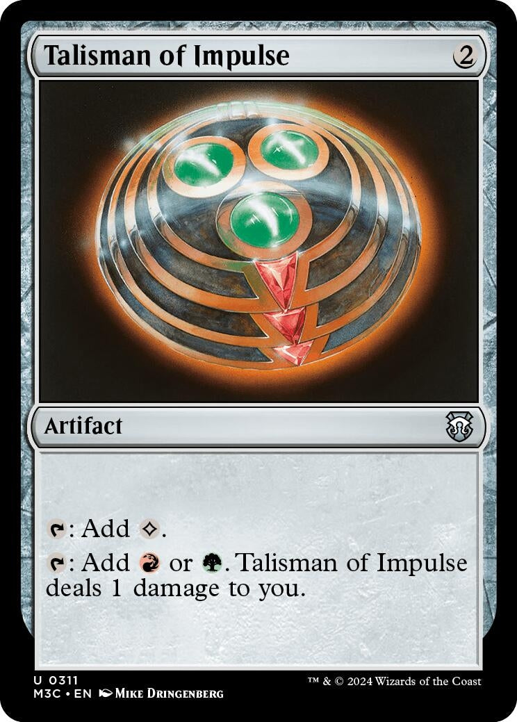Image for Talisman of Impulse (Ripple Foil) (Commander: Modern Horizons 3) (311) - Magic: The Gathering