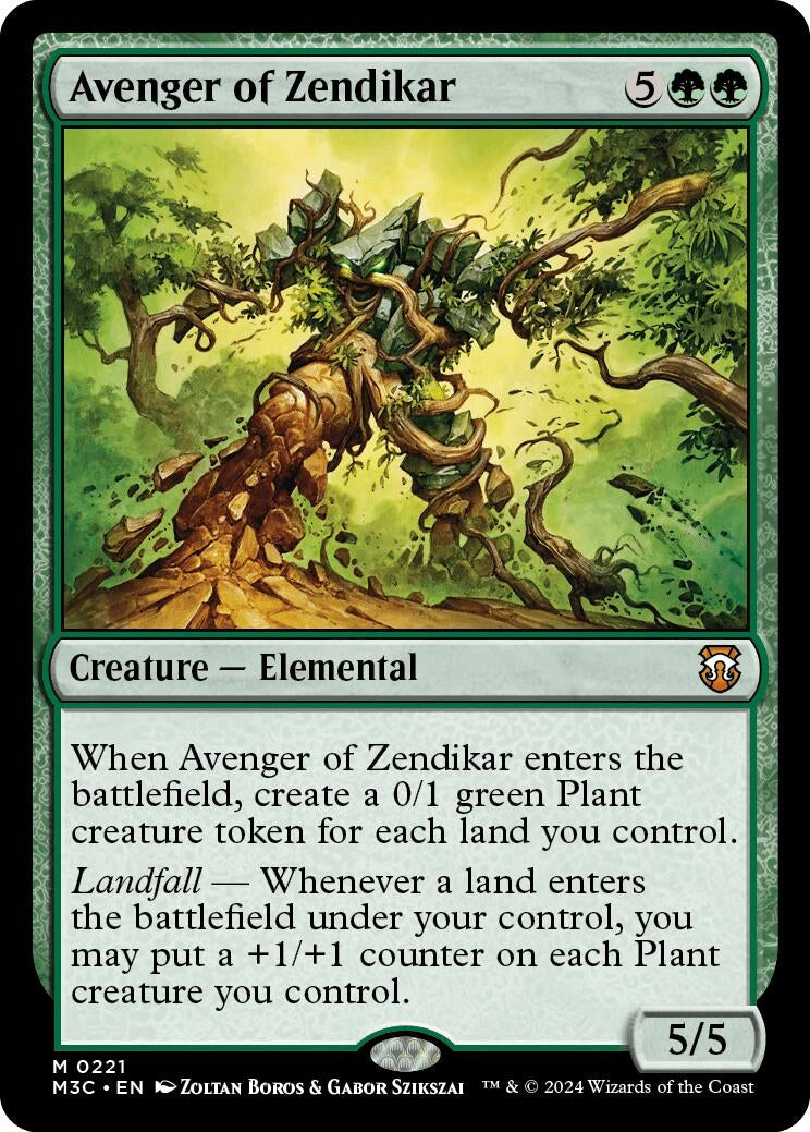 Image for Avenger of Zendikar (Ripple Foil) (Commander: Modern Horizons 3) (221) - Magic: The Gathering